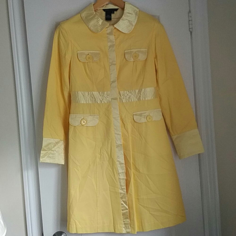 MARC JACOBS - sunshine yellow cotton satin coat